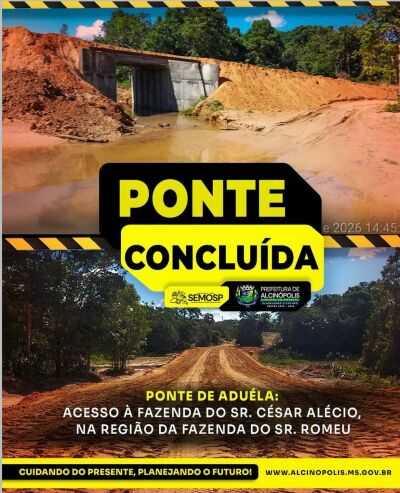 Imagem da notícia Prefeito Weliton Guimarães entrega nova ponte de aduelas na zona rural de Alcinópolis